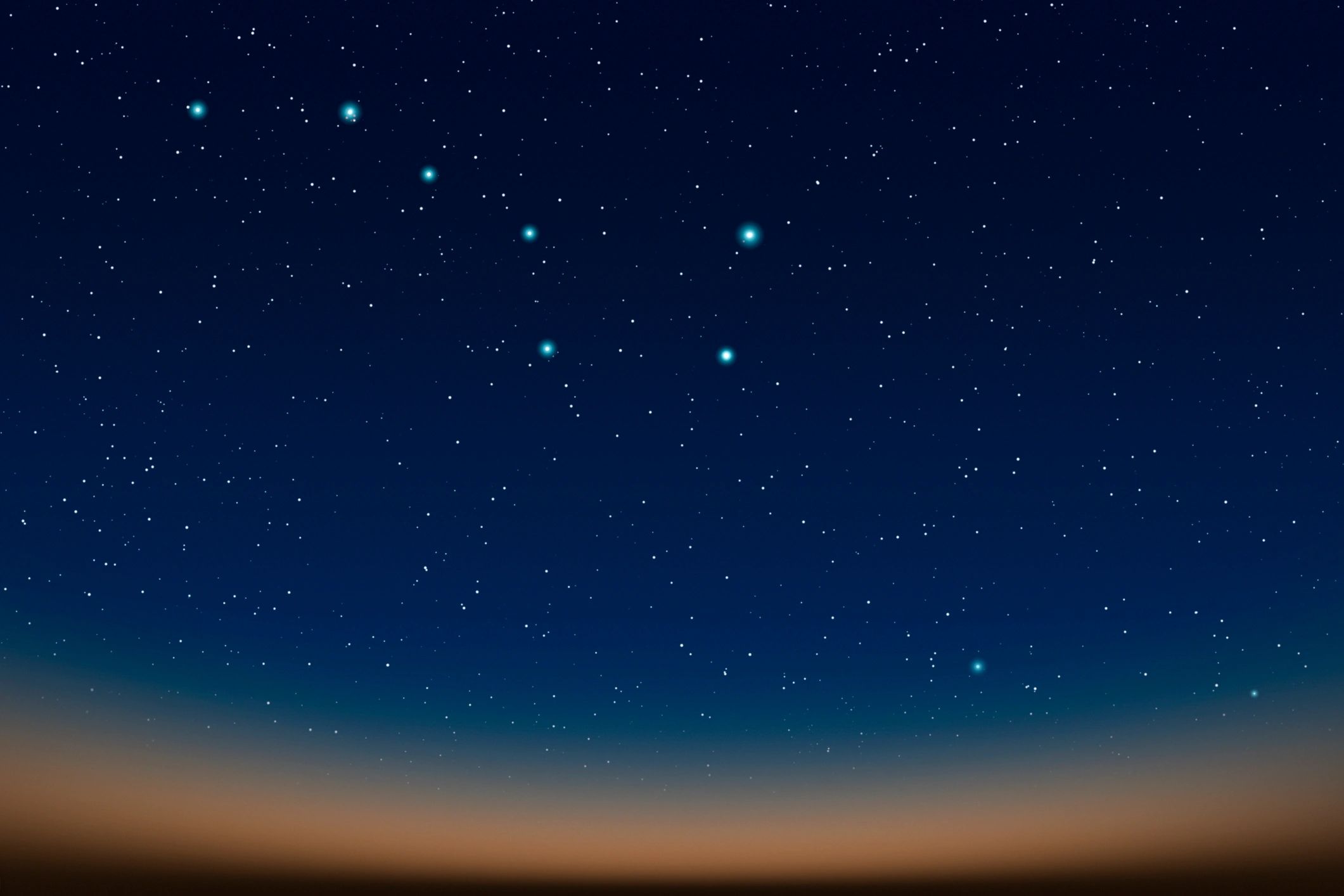 Ursa Major constellation in the night sky
